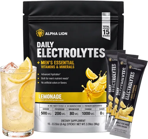 Vista 8 de ALPHA LION Paquetes diarios de electrolitos en polvo para hombres