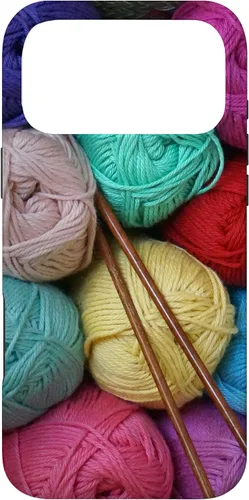 Vista 22 de Knitting and Crochet Colorful Yarn Photo Knitting Needles Case for iPhone 17