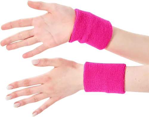 Vista 5 de 12 pares de pulseras deportivas absorbentes de algodón suave