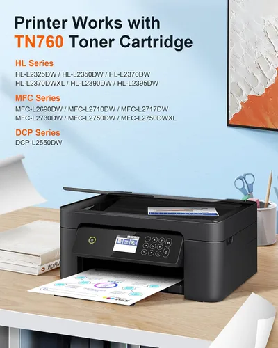 Vista 2 de E-Z Ink Pro TN-760 TN760 Tóner para impresora Brother, reemplazo para Brother TN760 TN730 TN-730 para usar con HL-L2350DW HL-L2395DW HL-L2390DW