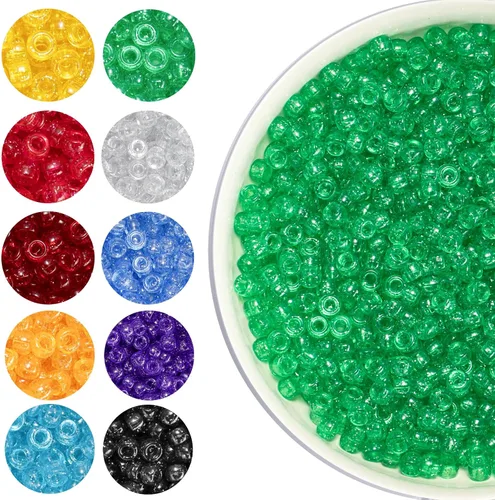 Vista 13 de 1200 cuentas de poni de Halloween a granel, 45 cuentas de murciélago negro, morado, naranja, verde, cuentas Kandi de plástico de 0.236 x 0.354 8