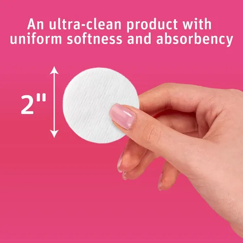 Vista 9 de Medline Simply Soft Cotton Round (300 unidades), almohadillas de algodón 100% absorbente y texturizado, sin pelusas