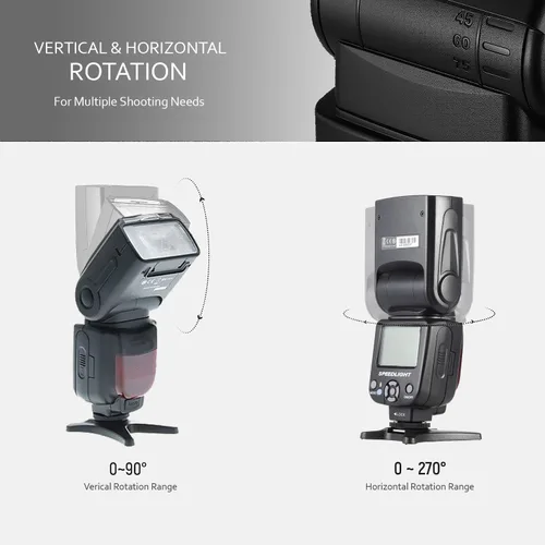 Vista 2 de Flash Speedlite con pantalla LCD compatible con Nikon D3500