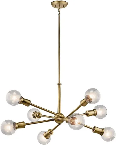 Vista 2 de Kichler Armstrong 26" 8 luces Candelabro Latón Natural