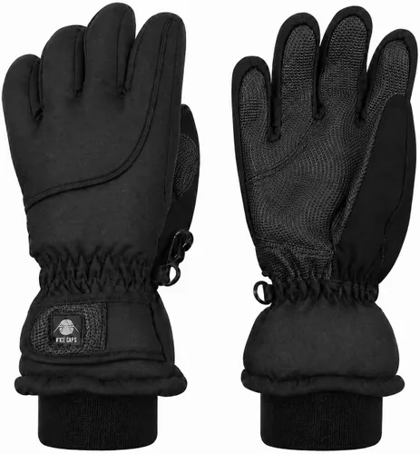 Vista 13 de N'Ice Caps - Guantes térmicos de invierno para niños, impermeables y cálidos Negro