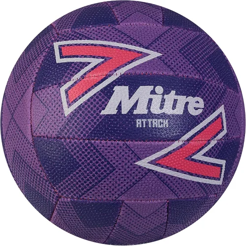 Vista 3 de Mitre Netball de ataque unisex Estilo popular Diseño interactivo Suave al tacto Púrpura/rosado/blanco