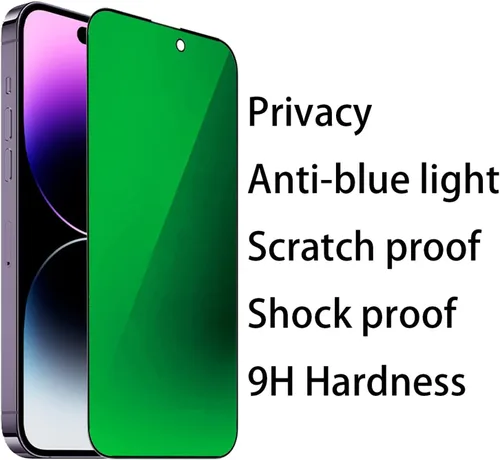 Vista 12 de Espejo de vidrio templado antiazul, protector de pantalla anti-espía, película antiespía para iPhone 11 Pro Max/iPhone XS Max, 6.5 pulgadas
