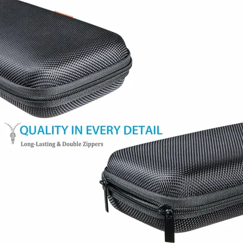 Vista 5 de Funda protectora dura de EVA, bolsa de transporte portátil con bolsillo de Negro