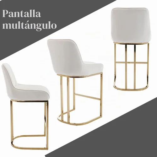 Vista 9 de ROCITY Juego de 2 taburetes de bar de 26 pulgadas de altura de mostrador Terciopelo beige.