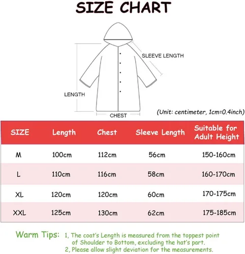 Vista 2 de Impermeable para mujer de EVA grueso unisex semitransparente impermeable chaqueta larga para mujer color A-01 talla M