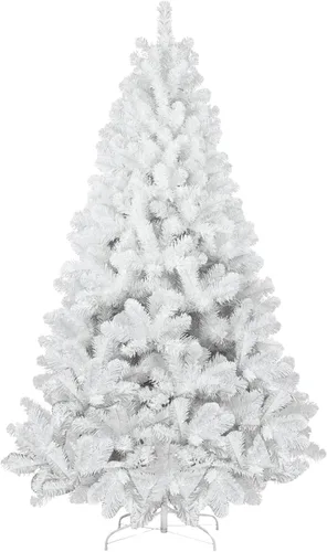 Vista 7 de Árbol de Navidad artificial de 6 pies, material de PVC de imitación de abeto, decoración de fiesta de Navidad, montaje rápido, adecuado para Verde