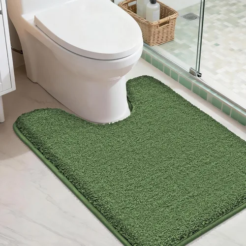 Vista 11 de COSY HOMEER Alfombras extra gruesas para el baño, tapetes de baño antideslizantes, tapete de felpa suave, peludo y 100% micro poliéster, tapete