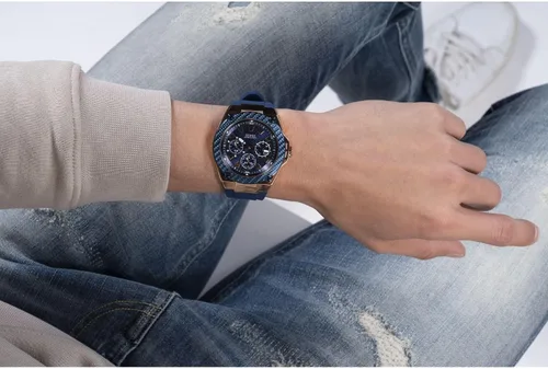 Vista 8 de GUESS Reloj de cuarzo de acero inoxidable para hombre