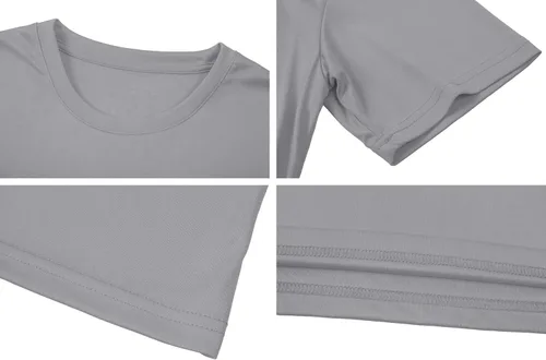 Vista 7 de BIYLACLESEN Camiseta de manga corta con protección solar UPF 50+ transpirable de secado rápido, para correr, para hombre