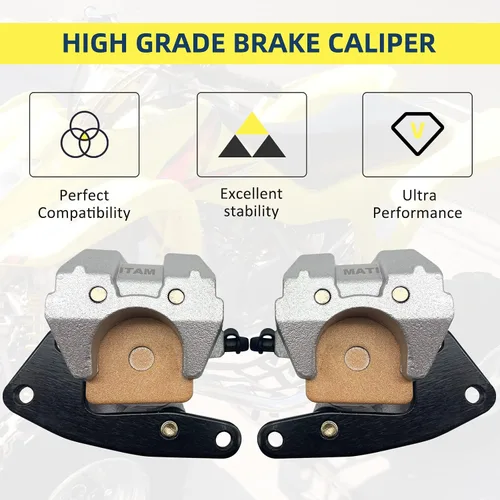 Vista 5 de M MATI Pinzas de freno delanteras izquierdas y derechas para Suzuki Eiger 400 500 Ozark 250 Quadsport 250 400 Vinson 500 LTA 400 500 LTF 250 400 LTZ