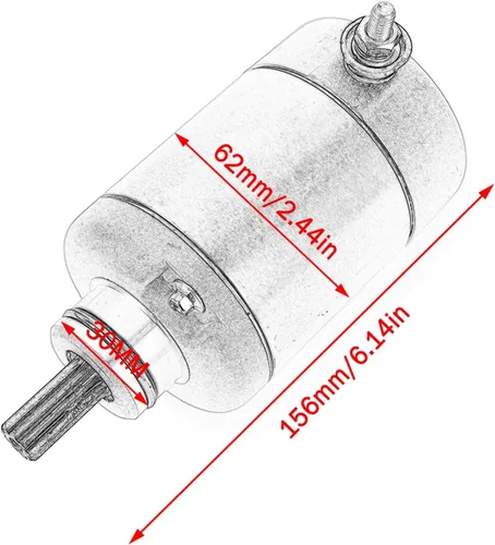 Vista 6 de Motorcycles Electric Starter Motor Compatible with Yamaha YZF R6 FZ6 FZ6R XJ6FA XJ6S XJ6N XJ6SA XJ6-N YZF-R6 YZFR6 2C0-81890-00
