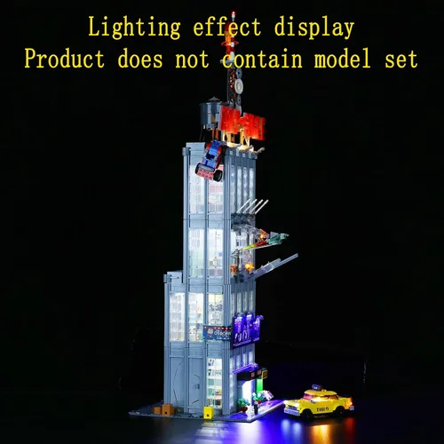 Vista 6 de GEAMENT Kit de luz LED compatible con Lego Daily Bugle - Juego de iluminación para modelo de construcción 76178 (juego de modelos no incluidos)