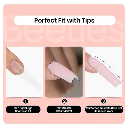 Vista 7 de Beetles Kit de Gel Duro para Uñas Clásico Neutro 3 Colores 9 en 1 Extensión de Uñas Esculpido de Alta Dureza para Profesionales de Salón Gel