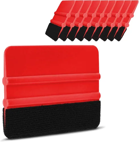 Vista 8 de 10 piezas de 10 espátulas de vinilo con borde de fieltro, herramienta aplicadora de raspador de calcomanías para envoltura de vinilo de automóvil