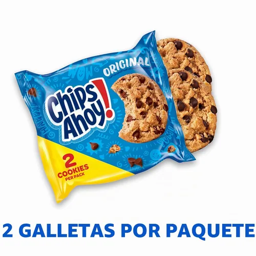 Vista 5 de CHIPS AHOY! Galletas Originales con Chispas de Chocolate, 20 Paquetes (2 galletas por paquete)