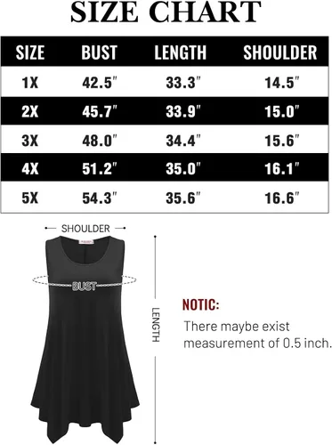 Vista 6 de Belaroi, camiseta sin mangas, cómoda de tamaño grande, para mujer