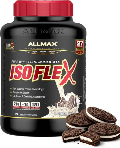 Vista 21 de ALLMAX Nutrition - ISOFLEX Polvo de Proteína de Suero, Proteína de Suero Aislada, 27g de Proteína, Pastel de Cumpleaños, 2 lb