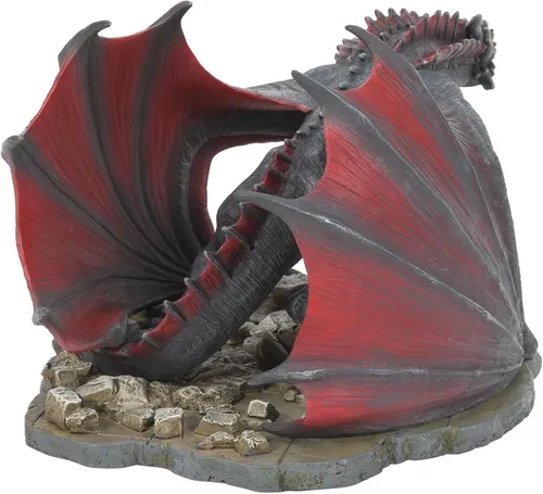 Vista 4 de Department 56 Juego de Tronos - Figura de dragón Drogon de accesorios de pueblo, 4.92 pulgadas, multicolor