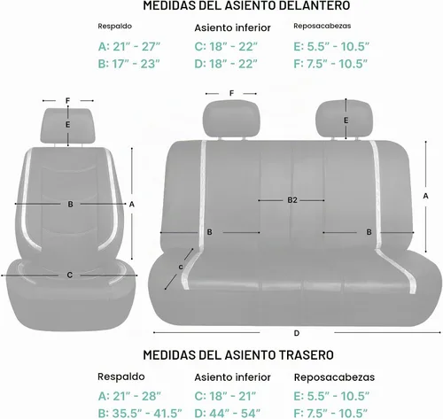 Vista 7 de FH Group - Juego completo de fundas para asientos de auto de cuero sintético, ajuste universal, para asientos frontales con respaldo bajo, Rosa