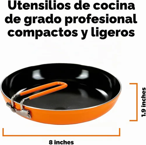 Vista 2 de Jetboil Summit Skillet Utensilios de Cocina Antiadherentes para Acampar para Estufas de Mochilero Jetboil