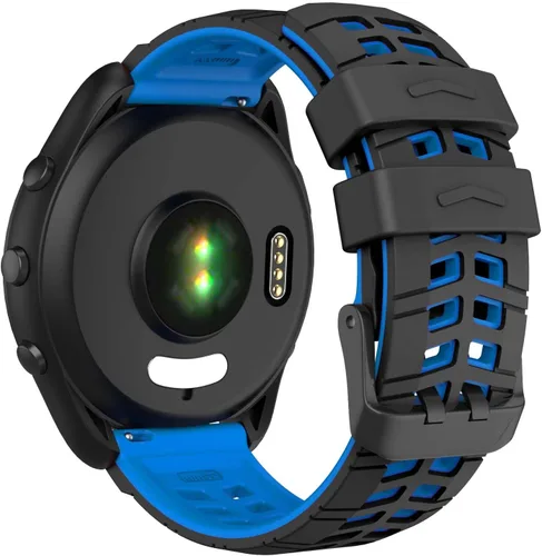 Vista 12 de ISABAKE Compatible con Garmin Vivoactive 4/Venu 2/Forerunner 255 265 Bandas, correa de silicona deportiva para Samsung Galaxy Watch 3 1.772 Verde