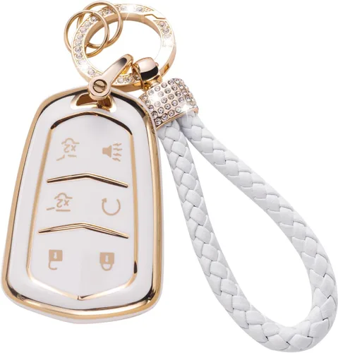 Vista 52 de Gematay Funda para llavero de Mercedes Benz con cordón, funda de TPU suave compatible con Mercedes Benz C E S M CLS CLK G Class Smart Key Holder