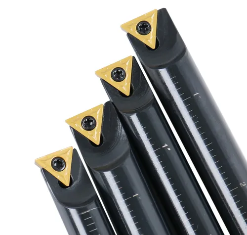 Vista 9 de Accusize Industrial Tools Juego de 4 barras de mandrinar indexables de vástago redondo de 1/2 pulgadas con inserciones de carburo Tcmt21.50, 90