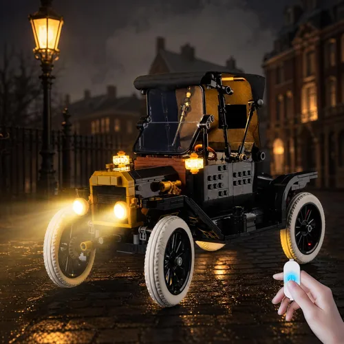 Vista 7 de Kyglaring LED Light Kit Compatible with Lego 11376 Ford Model T Building Blocks, Upgrade Remote Control Lighting Accessories for Lego 11376
