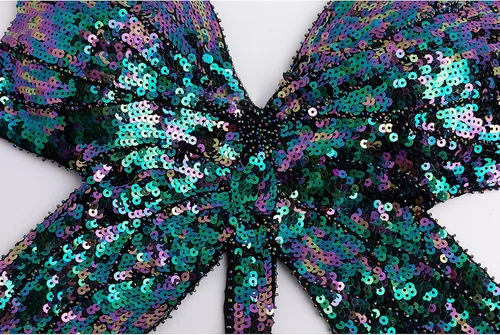 Vista 7 de Camiseta corta sexy de lentejuelas para mujer, diseño de mariposa, sin espalda, para club, fiesta, salida nocturna