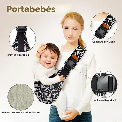 Vista 5 de Portador de Cabestrillo para Bebé, Portador para Niños Pequeños, Nuevo Portador de Cabestrillo para Bebé 2025, Cabestrillo Portátil y Ligero