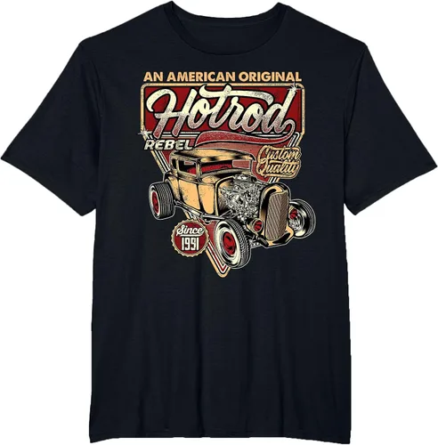 Vista 109 de Camiseta vintage Hot Rod Speed and Power para hombre Asphalt Grey