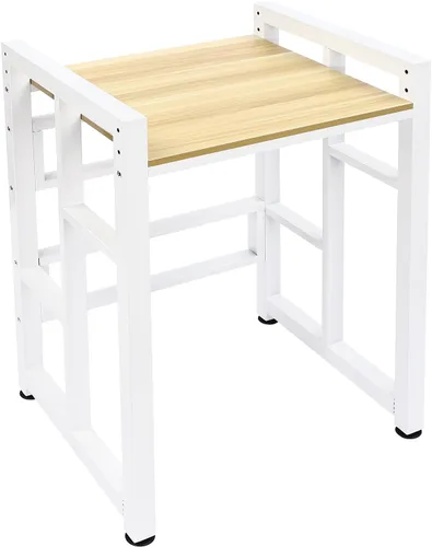 Vista 6 de Soporte apilable para lavadora y secadora, capacidad de carga de 419 libras, estante resistente con estante ajustable, estantes apilables para Blanco