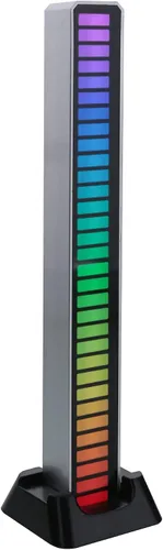Vista 7 de XTREME Monster Sound-Reactive - Barra de luz LED multicolor para ecualizador, montaje horizontal/vertical, recargable, cable de carga USB incluido