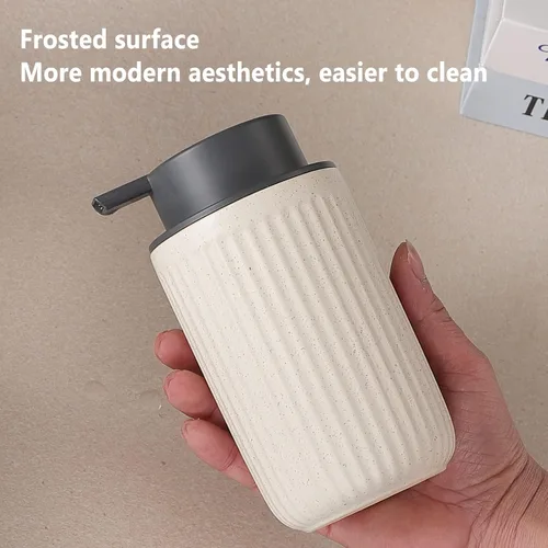 Vista 4 de Dispensador de jabón espumoso, dispensador de jabón líquido de espuma de cerámica para baño, dispensador de jabón de loción recargable de 12 onzas