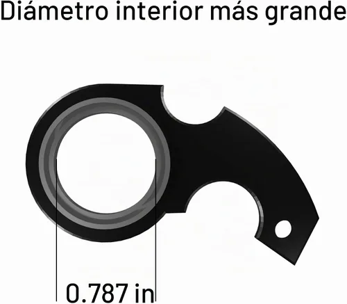 Vista 2 de Karambit Llavero Spinner Fidget Toy - Diámetro interior mejorado de 0.787 in Negro