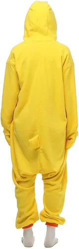Vista 5 de Wishliker Unisex-Adult Costume Animal Cartoon Onesie Pajamas Loungewear Yellow Duck