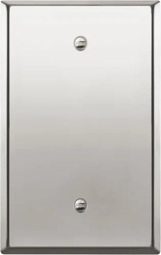 Vista 16 de LIDER Placa de Pared de Metal en Blanco, Cubierta de Tomacorriente en Blanco de Acero Inoxidable, Resistente a la Corrosión, Tamaño Mediano 1-Gang