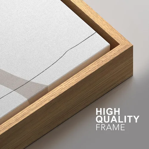 Vista 365 de SIGNFORD - Set de obras de arte en lienzo enmarcado para pared, ilustraciones abstractas de neblina del desierto en tonos neutros beige y marrón