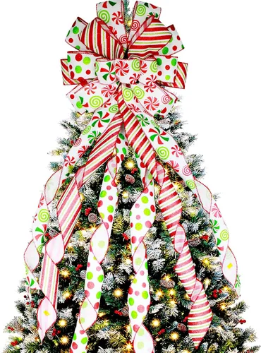 Vista 13 de Decoración para árbol de Navidad, diseño de búfalo grande, arpillera roja y negra, lazo de regalo para árbol de Navidad, decoración de fiesta