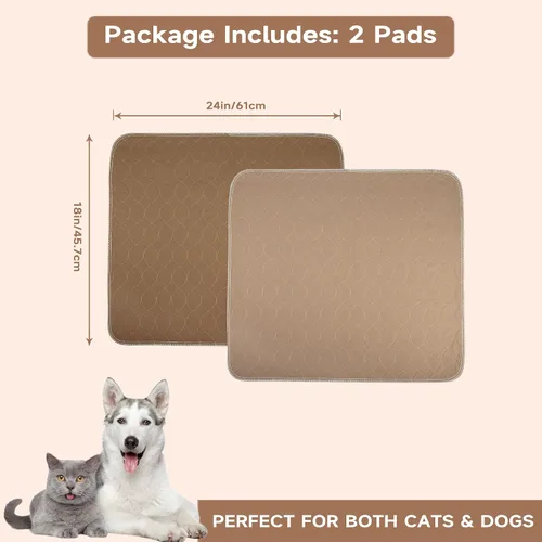 Vista 5 de Paw Legend Almohadillas lavables y reutilizables para orina de perro, súper absorbentes (paquete de 2), almohadillas lavables para entrenamiento