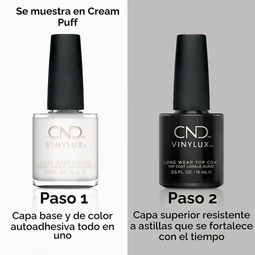 Vista 4 de CND Vinylux - Esmalte de uñas blanco de larga duración, color resistente al brillo y al astillado, 0.5 onzas líquidas Boda Blanca #318