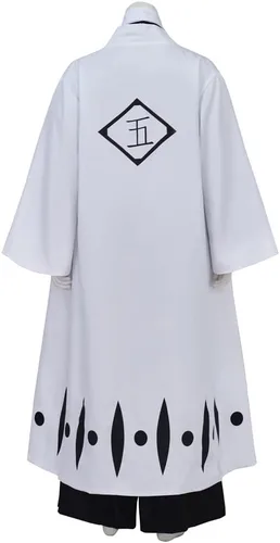 Vista 4 de MelangCos Disfraz de Hirako Shinji para hombre, uniforme de Toshiro Hitsugaya, disfraz de Halloween