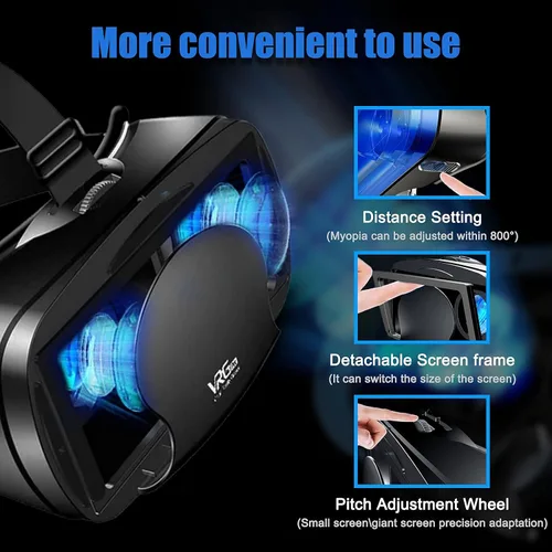 Vista 4 de VR Headset Virtual Reality Glasses Compatible with Phone/Android New Goggles for Movies Compatible 5-7 Inch Soft Comfortable Adjustable Distance