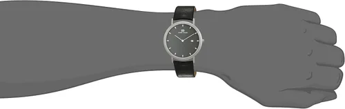 Vista 3 de Danish Designs Reloj analógico de cuarzo para hombre con correa de piel IQ13Q881, GrisNegro, Moderno