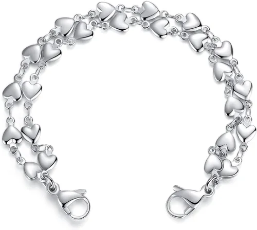 Vista 14 de LinnaLove Pulsera de alerta médica intercambiable de acero inoxidable con eslabones de corazón